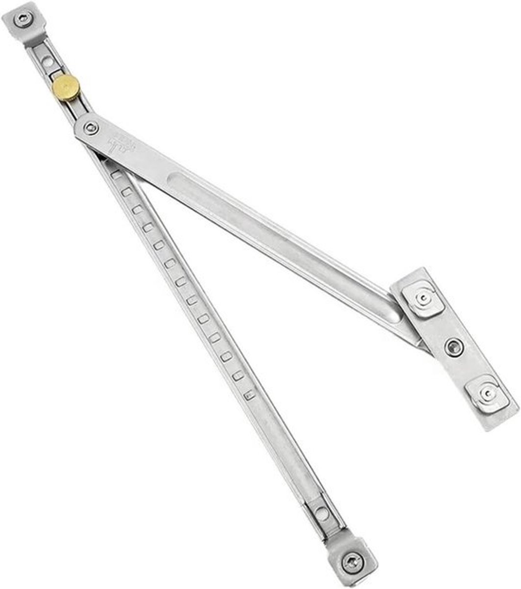 Raamhouder - Windbegrenzer Schuifdeur - Veiligheid Ramen - Roestvrij Staal 201 - 30.5 cm - Zilver