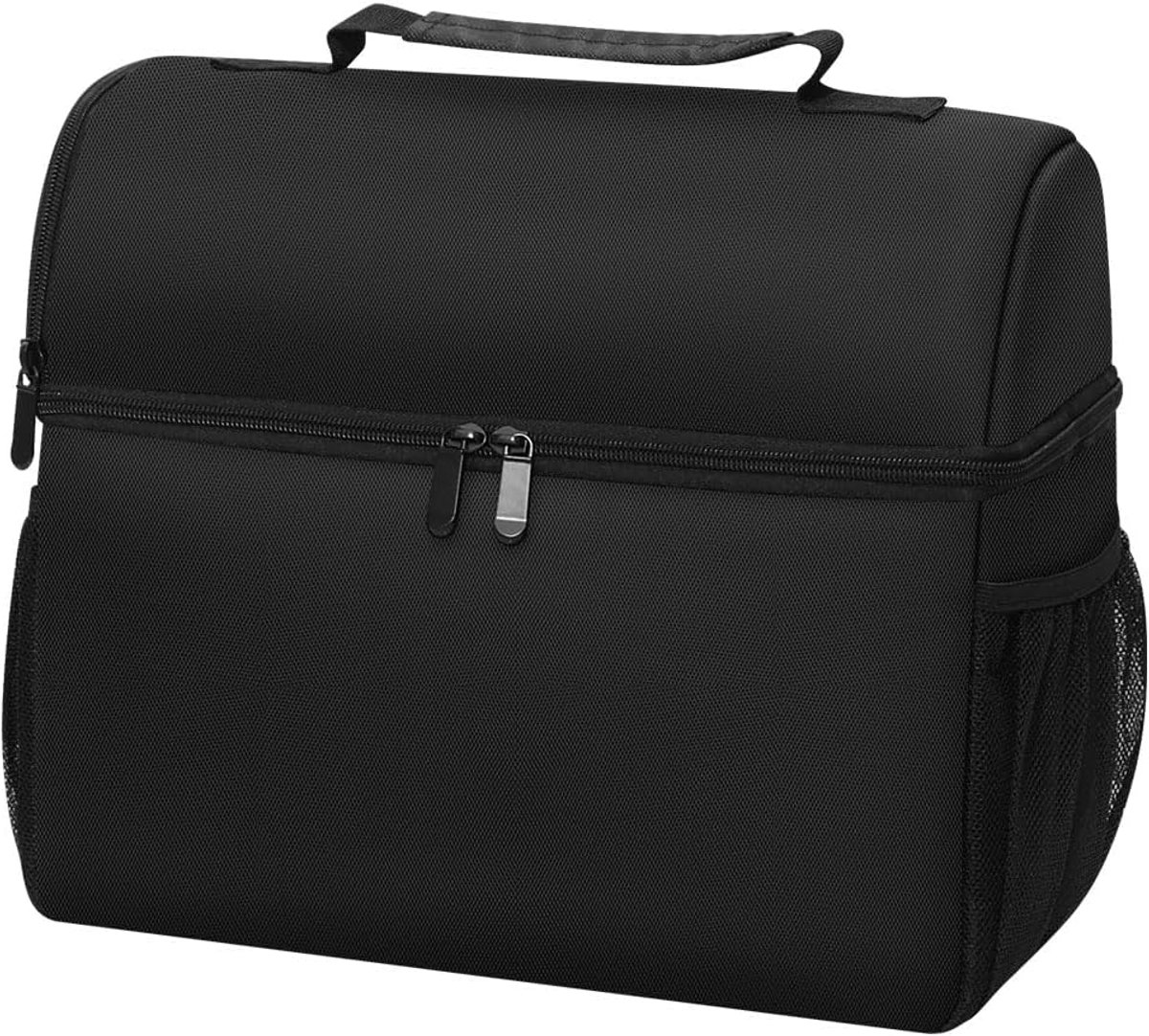 Camping Opbergtas, Waterbestendig Gewatteerde Camping Organizer, met Meerdere Zakken en Handvat, voor Outdoor BBQ Koken Essentials, Zwart