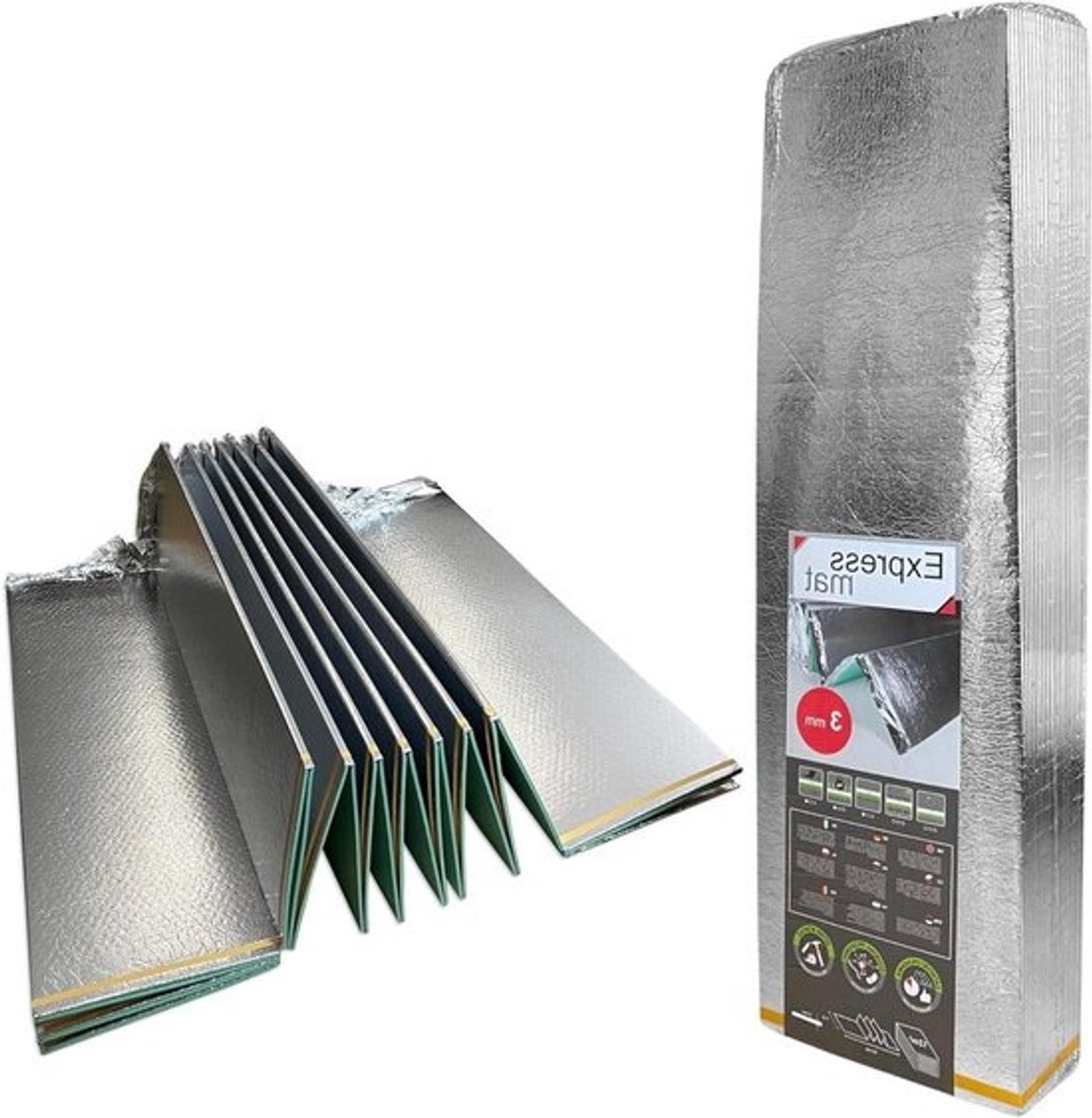 Ondervloer Isolatieplaten - XPS Platen Vloer - Contactgeluid Dempen - Met PET-folie Versterkt - 48m² - Zilver
