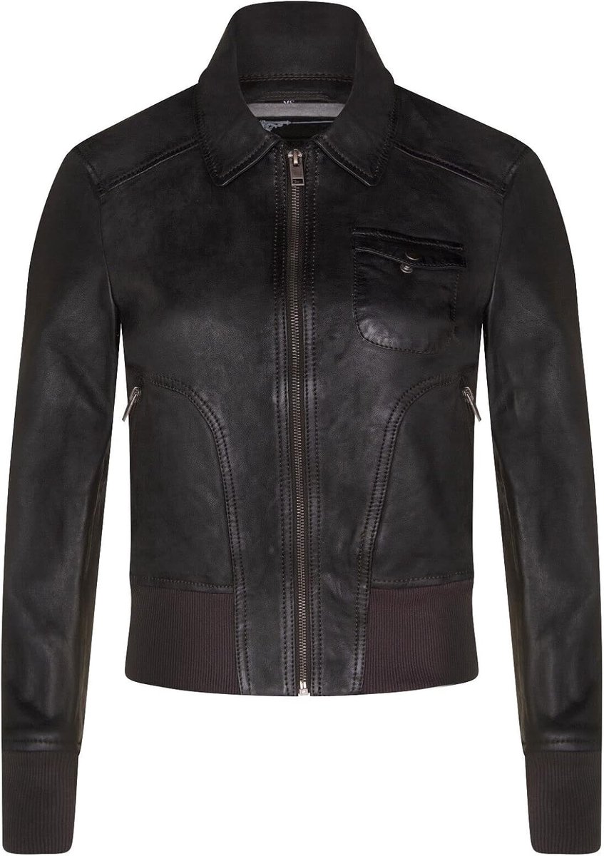 Lederen MA-1 Varsity Bomberjack, Grijs, 5XL