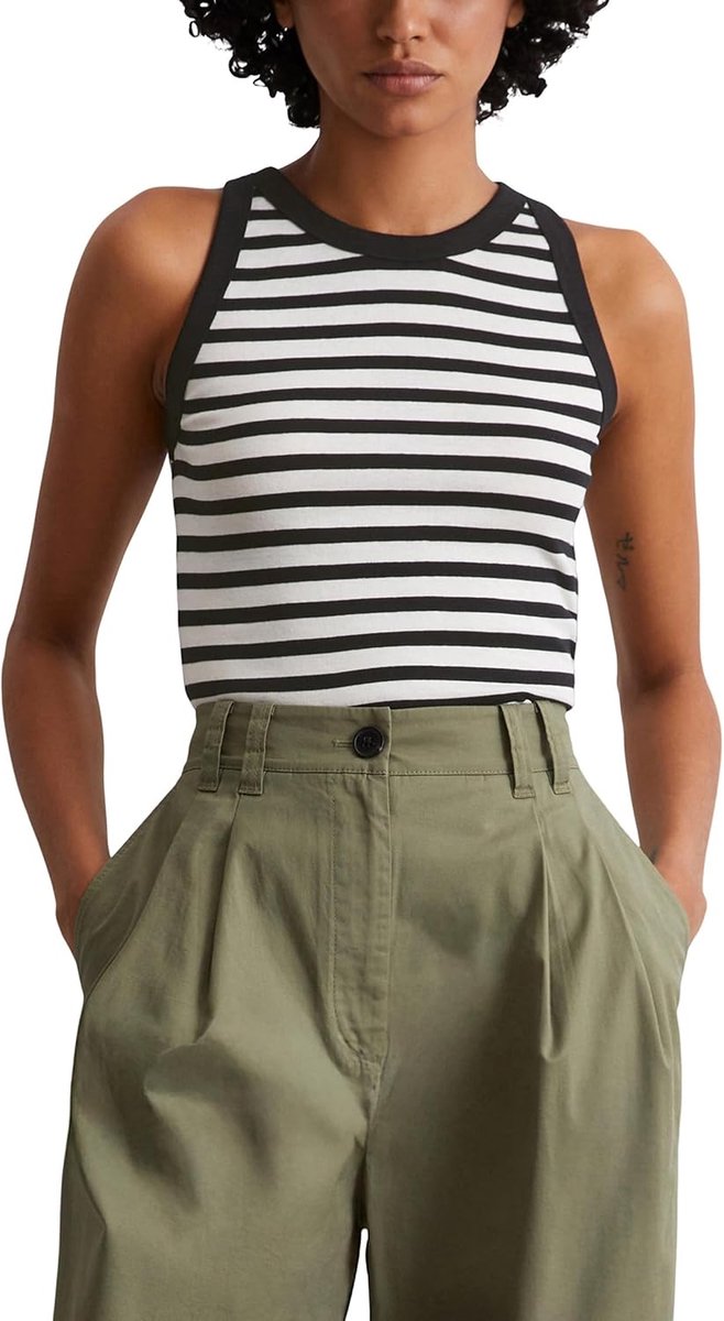OPolo Tanktop voor dames, gestreept, slim fit, H50, L