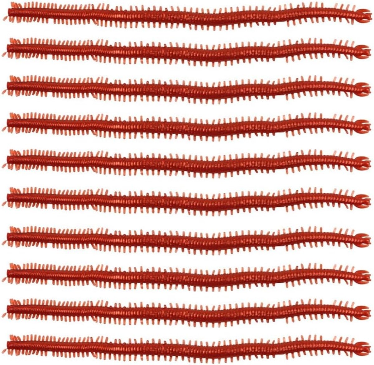 20 stuks 13 cm zacht visaas, wormaas, kunstregenworm, kunststof visaas, rubberen aas voor bas, forelvissen