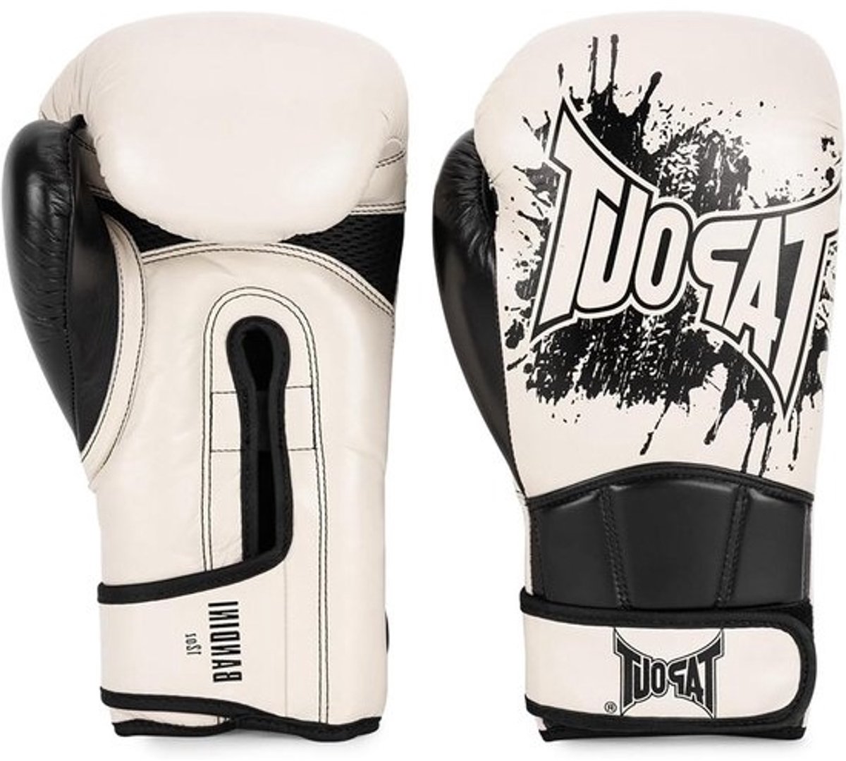 Bokshandschoenen - Vechthandschoenen MMA - Training en sparring - Ambidextrous - 12 oz - Ecru/zwart