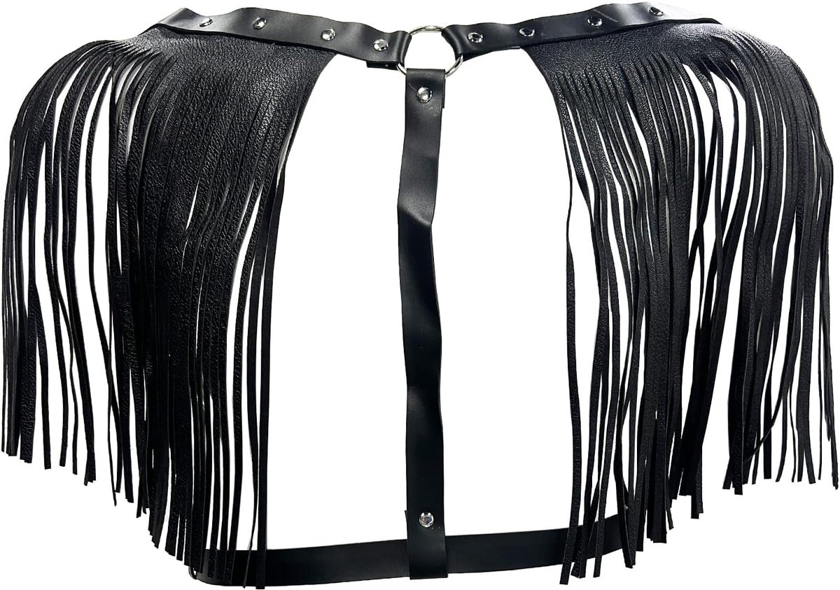 Herenbody borstharnas PU leer verstelbaar punk gothic slaaf bandage club outfits party kostuums