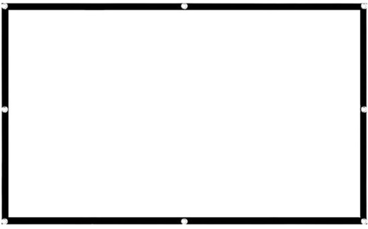 Projectiescherm - Beamerdoek - Filmavond Thuis - Anti-Kreuk Polyester - 100 Inch - Wit