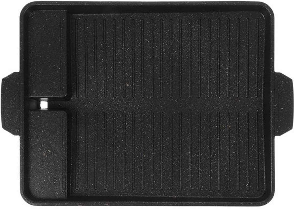 Grill Pan - Kookplaat - Buiten Koken - Antiaanbaklaag - 37 x 26 cm - Zwart