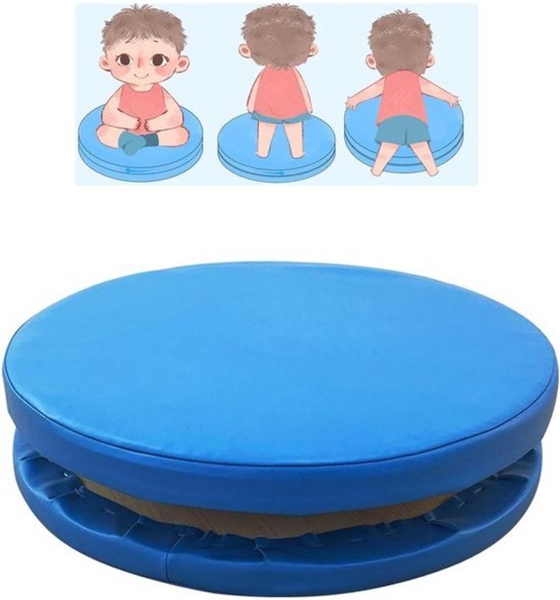 Sensorische draaistoel - zacht kussen carrousel stoel voor multi-positie training en bewegingstherapie voor kinderen