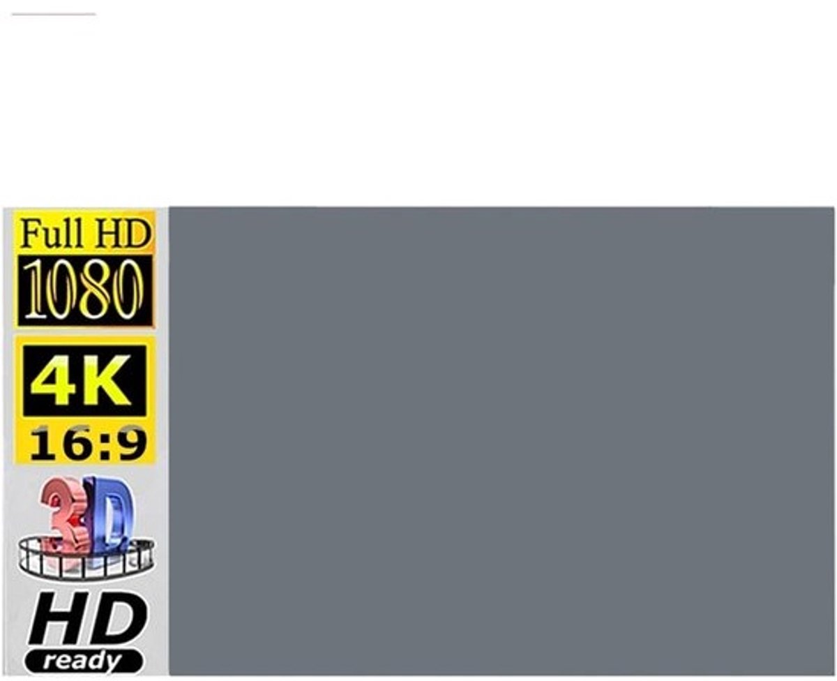 Projectiescherm - Beamer scherm - Home cinema - Anti-licht gordijn - 100 inch - Mat wit
