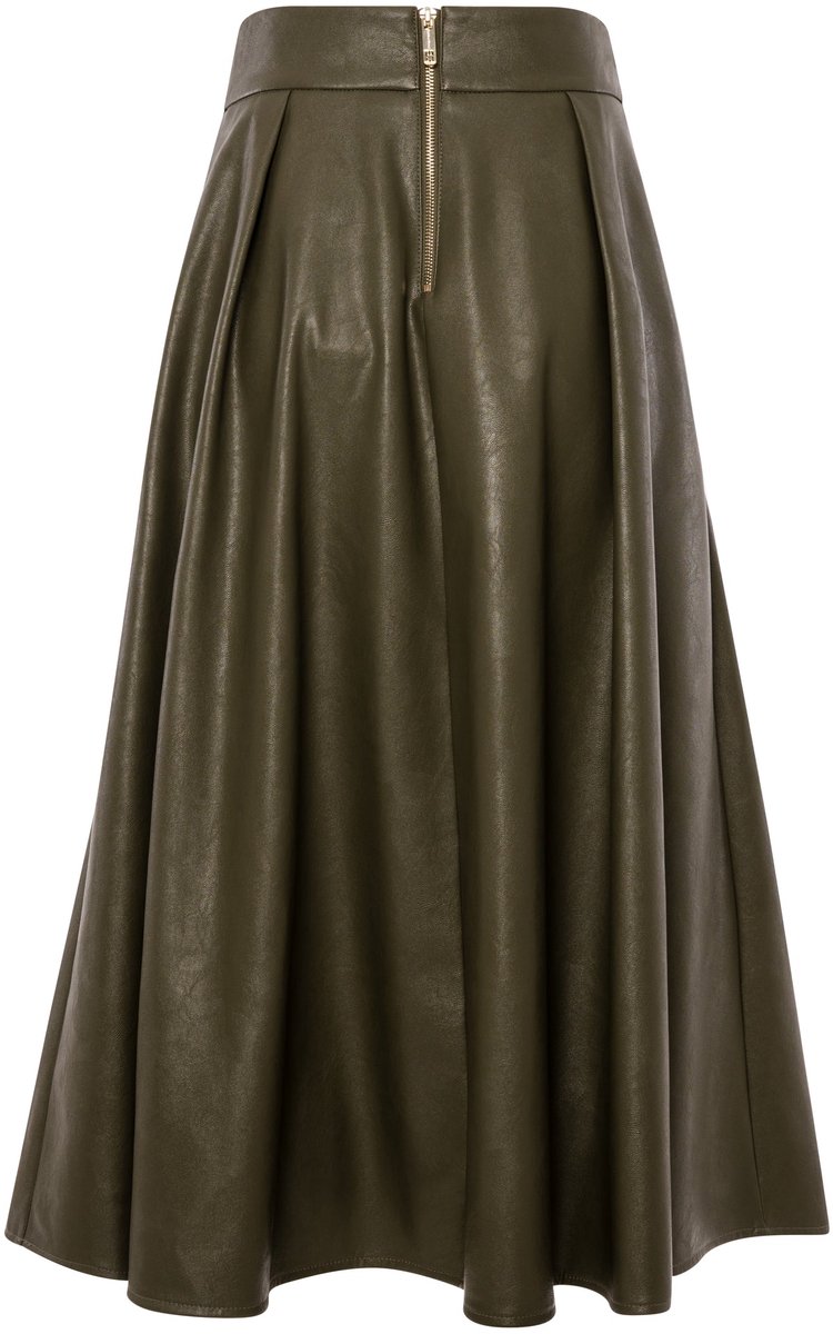 Fracomina rok groen met veterdetail aan de tailleband voor dames - XL (42)