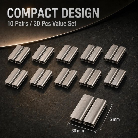 Magneten, 10 stuks Magnetische Gordijnclips & Gordijnophouders, Afneembare Sluiting, Zonder Boren, Privacy voor Binnen & Buiten — afbeelding 2
