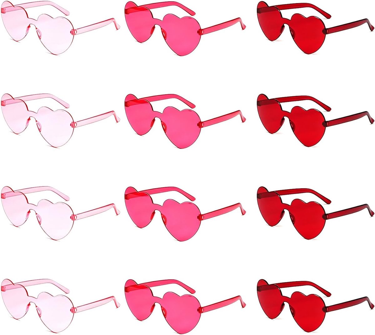 Zonnebril voor Dames, Randloze Bril, Candy Color voor Verjaardagsfeest, Carnaval, Halloween