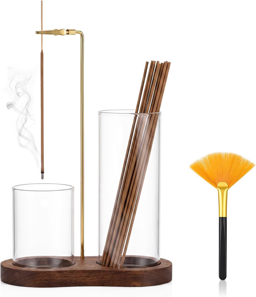 Wierookhouder 2-in-1 - Hout - Omgekeerd ontwerp - Ideaal voor yoga en meditatie - ShopVlot