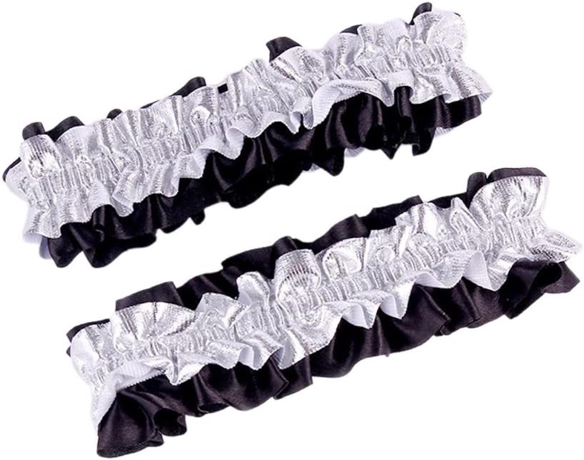 Kousenband voor bruid, bruidssieraden, bruidskousenband, satijnen band, elegante premium kousenband, dameslingerie, sexy, bruiloftskousenband, cadeau voor de bruid, eenheidsmaat, zilver