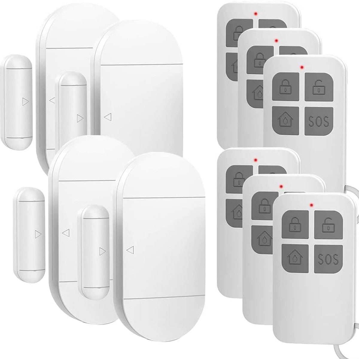 EMylo Raamalarm, intelligent inbraakbeveiliging, deuralarm met 120 dB signaaltoon, draadloos thuisbeveiligingsalarmsysteem voor deuren, ramen en kasten, woningen en kantoren, 4 stuks
