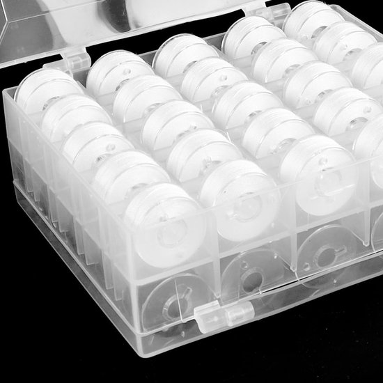 50 stuks klossen voor naaimachine, voor handheld naaien, borduurmachine (zwart, wit) — afbeelding 4