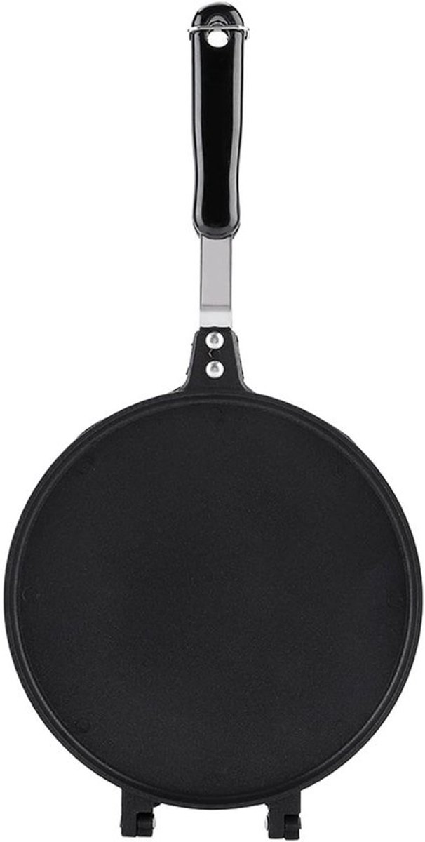 Wafelijzer - Crêpe Pan - Desserts Maken - Antiaanbaklaag - 22 cm Diameter - Zwart