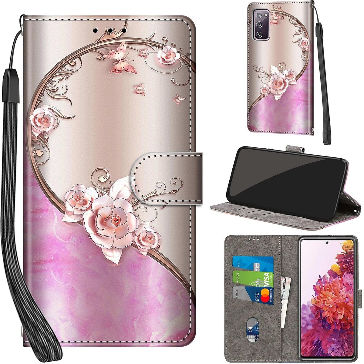 Portemonnee Telefoonhoes voor Samsung Galaxy S20 FE 4G/5G Steeg