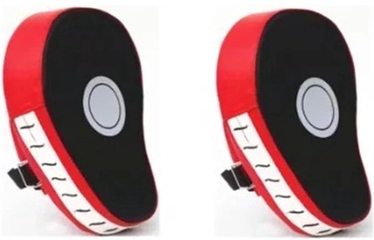 Bokspads Hand Target - Focushandschoenen Kickpads - Vechtsport Training - Gebogen Ontwerp - One Size - Rood