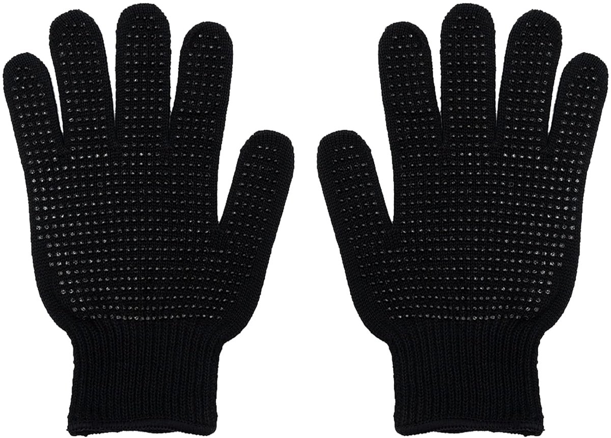 Hittebestendige handschoenen voor het stylen van haar, hittebestendige handschoenen voor krullen, hittebestendige handschoenen voor krullen, geschikt voor uniseks handmaten, 2 stuks