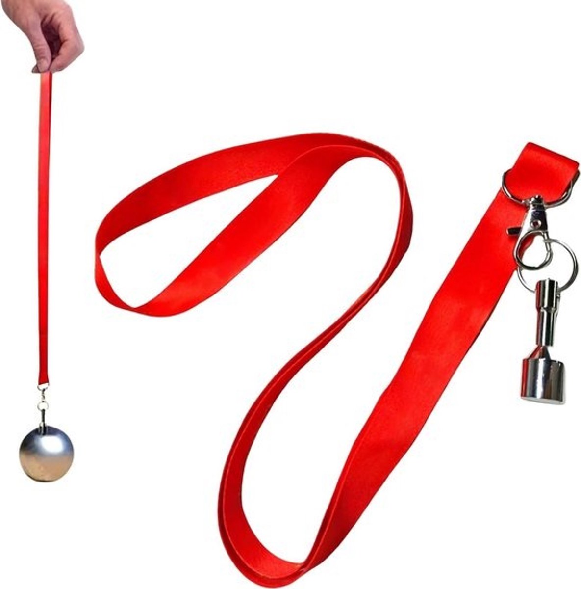 Bocce Bal Retriever - Ballenvanger Jeu de Boules - Bal Herstel - Magnetische Opname - 64 cm Lanyard - Rood
