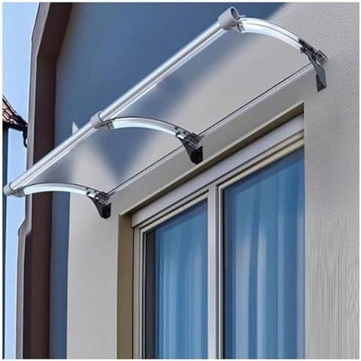 Deurluifel Polycarbonaat - Regenkap Voordeur - Bescherming Buitenruimte - UV- en Regenbestendig - Diverse Afmetingen - Helder
