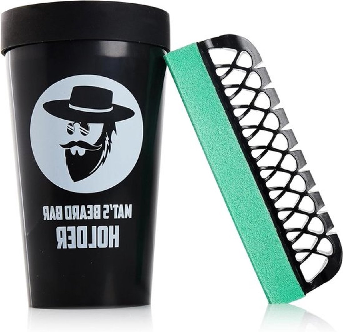 Baard Reiniger - Scheren Accessoire - Badkamer Schoon - Flexibele Schuim - 16 x 8.5 cm - Grijs