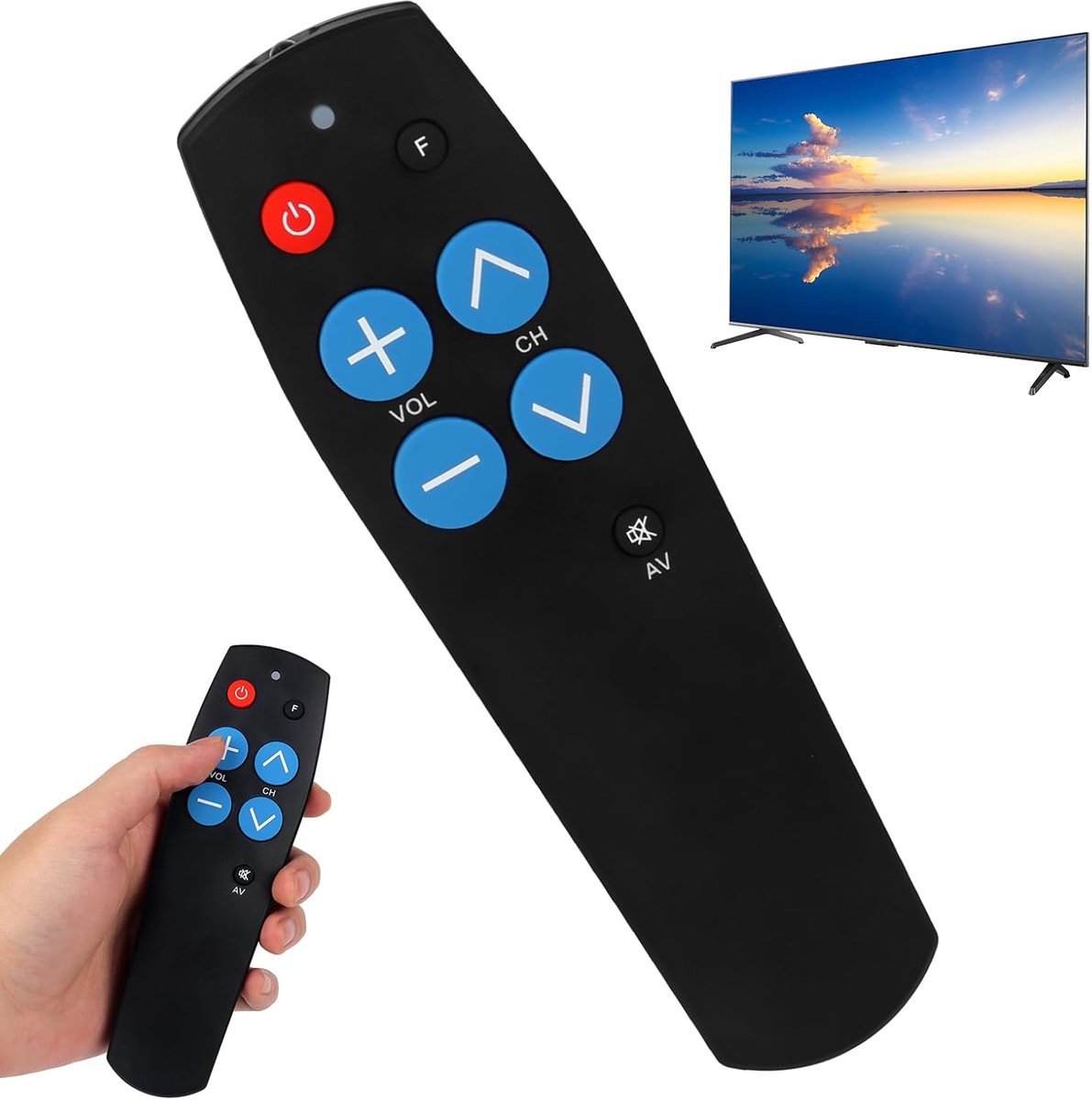 Universele afstandsbediening voor senioren - grote knoppen - eenvoudig te bedienen - ideaal voor TV gebruik - ShopVlot