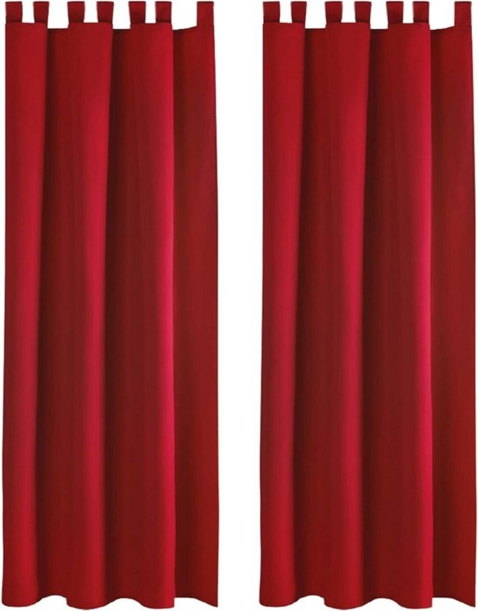 Set van 2 Ondoorzichtige Gordijnen met Lussen 140x225 cm in Diverse Kleuren