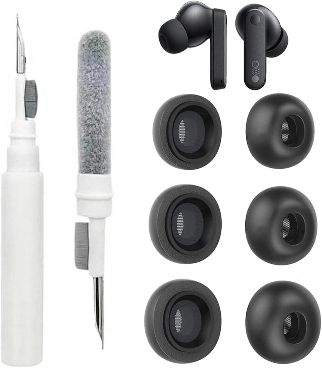 3 Paar Oordopjes voor Airpods Pro 2 met Geluidsisolatie, Reinigingsset en Zachte Siliconen Oordopjes, Antislip Vervangtips voor Comfortabel Gebruik