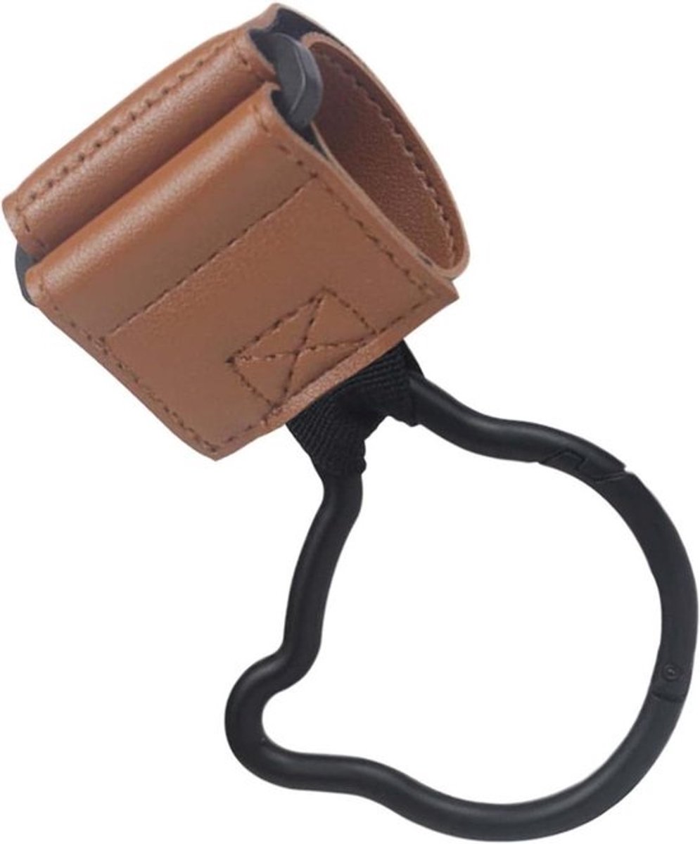 Kinderwagen Haken - Babyuitzet Clips - Organiseren van Tassen - Schattig Berenontwerp - 18 x 12 cm - Bruin
