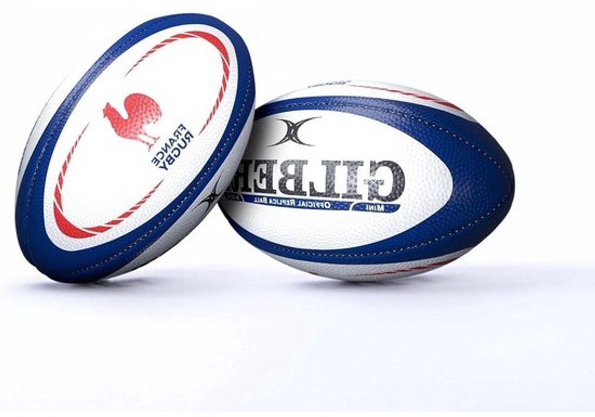 Mini Rugbybal - Replica Bal - Vrije Tijd - Truflight Technologie - Mini Maat - Wit Blauw