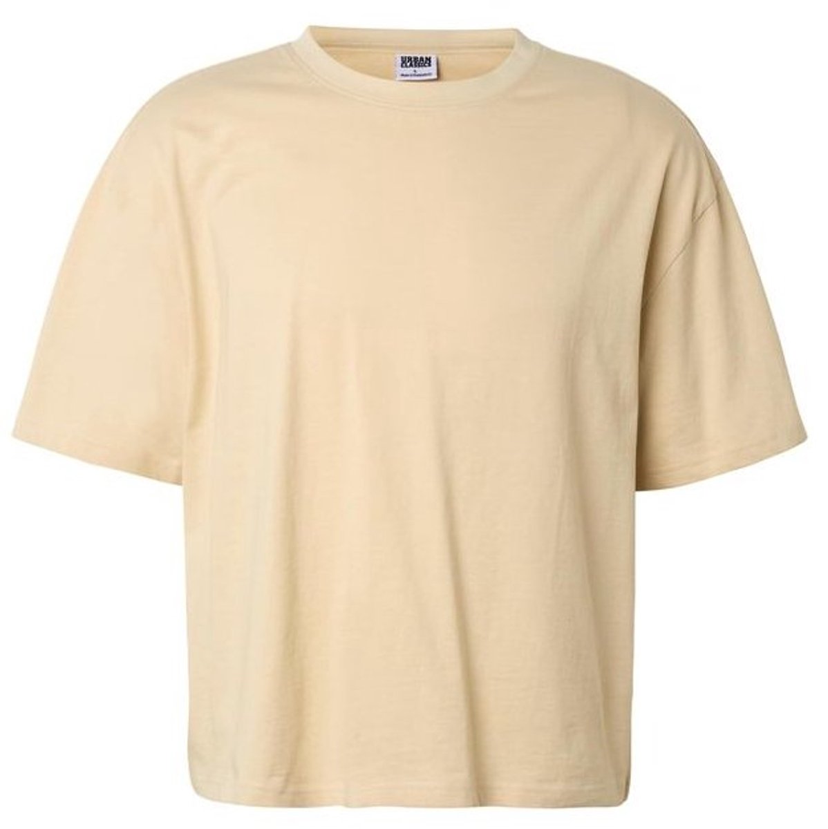 Urban Classics Cropped T-shirt met overrsized TB8398 Creme