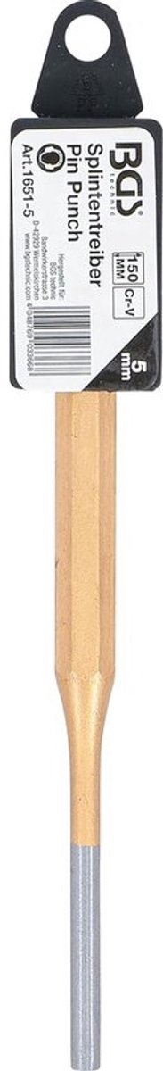 Pendelstift 150 mm 5 mm - Gehard Staal met Gelakt Oppervlak