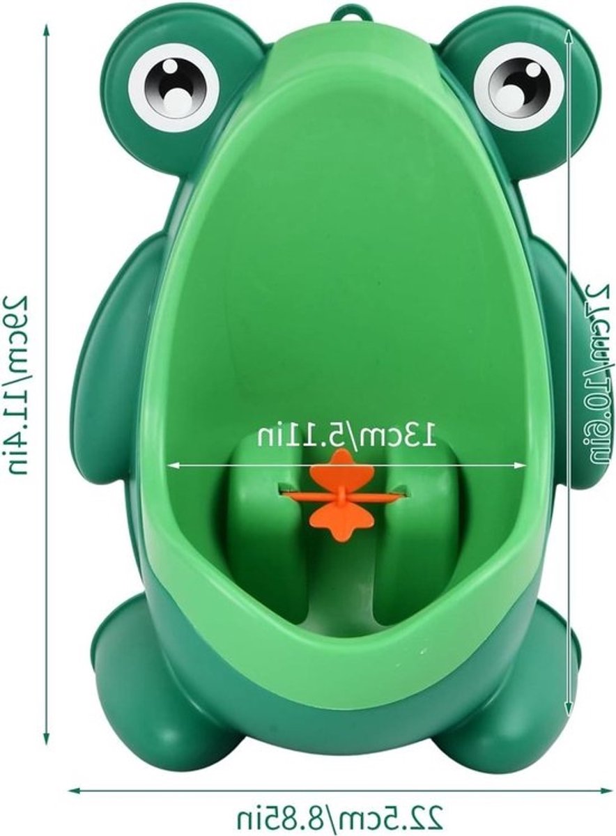 Urinoir voor jongens - Urinewegen voor kinderen - Wandmontage - Staand urinoir - Toilettraining (groen)