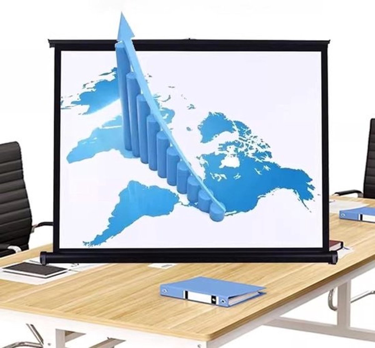 Draagbaar Projectiescherm - Vou screenscherm - Thuisbioscoop - Kreukvrij Glasvezel - 50 inch 4:3 - Wit