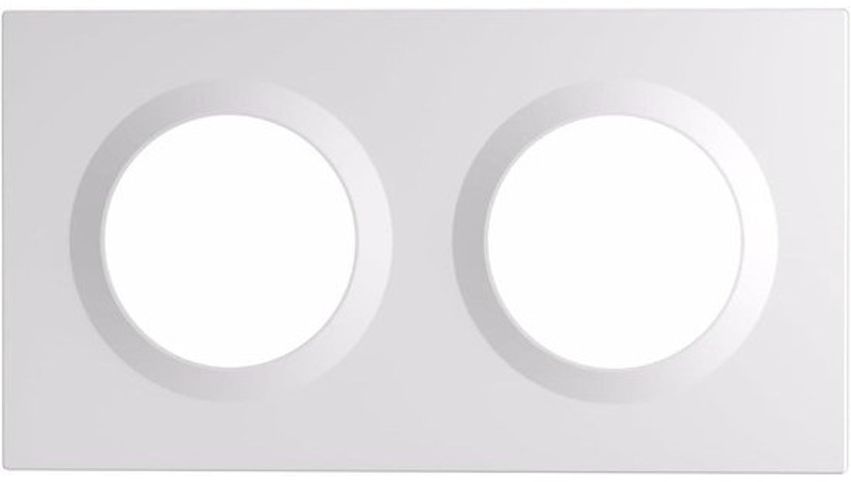 Schakelaarfram - Dubbel frame - Slimme bediening - Voor 2 schakelaars - 157 x 86 mm - Wit