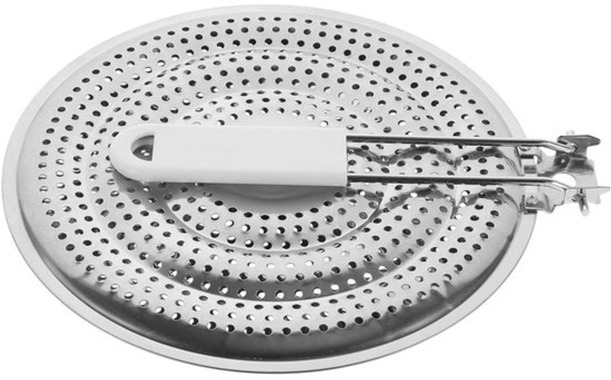 Warmteverdeler Plaat - Wokring Onderzetter - Koken Voorkomen - Roestvrij Staal - 180 Gram - Zilver