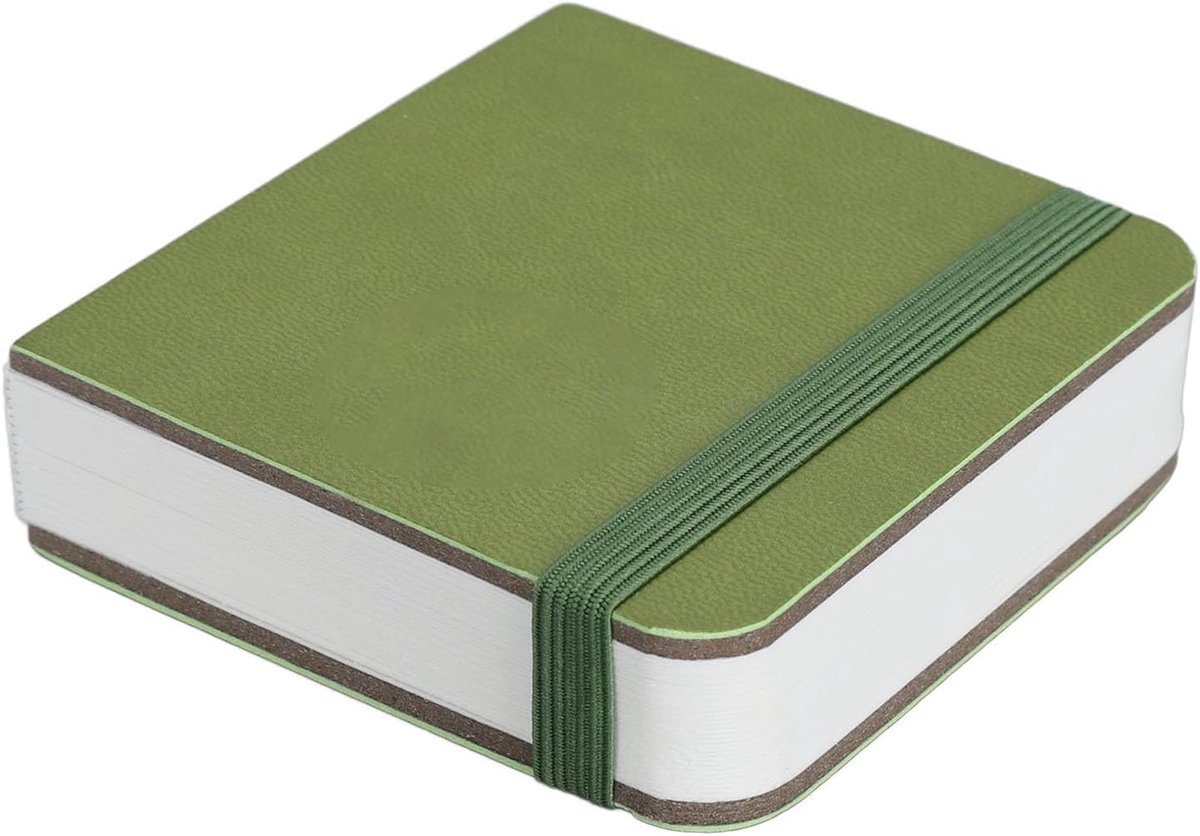 Schetsboek met 30 Vellen Aquarelpapier, Vierkant Spiraalbinding, Reisvriendelijk voor Kunstenaars, Groen Notitieboekje voor Tekenen en Schilderen