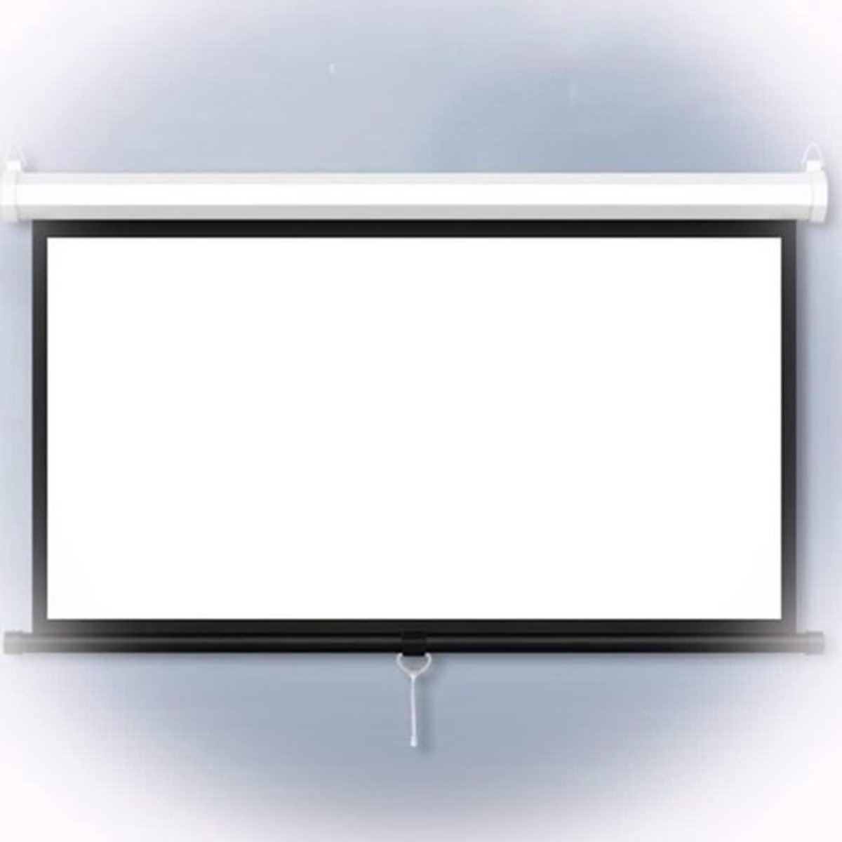 Projectorscherm Handmatig - Pull-down Scherm Muurbevestiging - Thuisbioscoop Presentaties - Automatisch Vergrendelingsmechanisme - 60 inch 16:9 - Wit