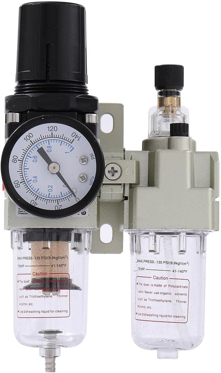 Filter Regulator Water Trap Vocht Vocht Vocht Verwijdering voor Verf Spuitpistolen en Pneumatisch Gereedschap Oliesmeermiddel 214173