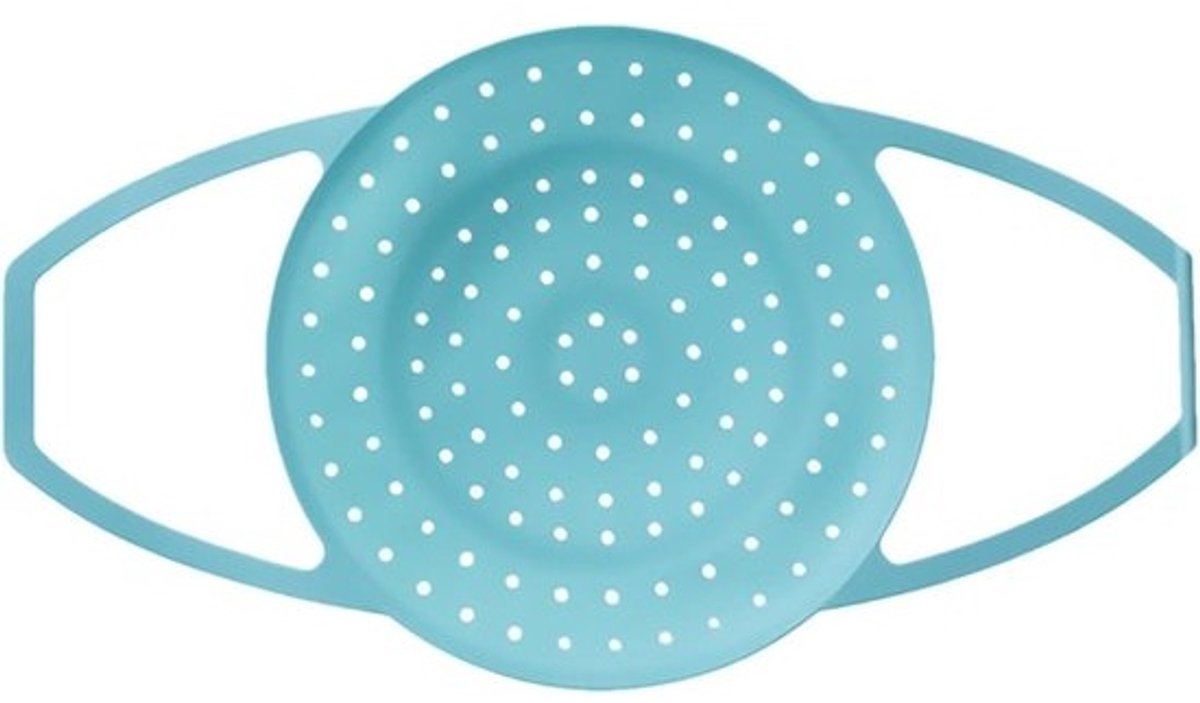 Siliconen Stoommandje - Stoominzet Mand - Gezond Koken - Hittebestendig Flexibel - 196 cm - Blauw