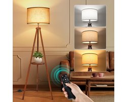 Vloerlampen Woonkamer - Staandelamp Woonkamer - Houten - Dimbaar LED