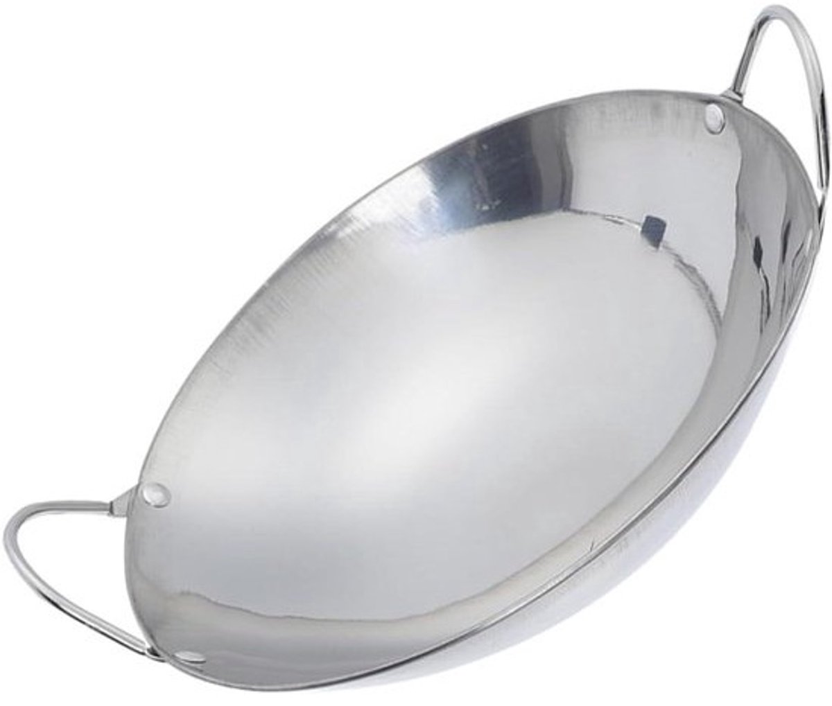 Roestvrijstalen Wok - Kookpan met handvat - Maaltijden Bereiden - Lekvrij Ontwerp - 23 cm - Zilver