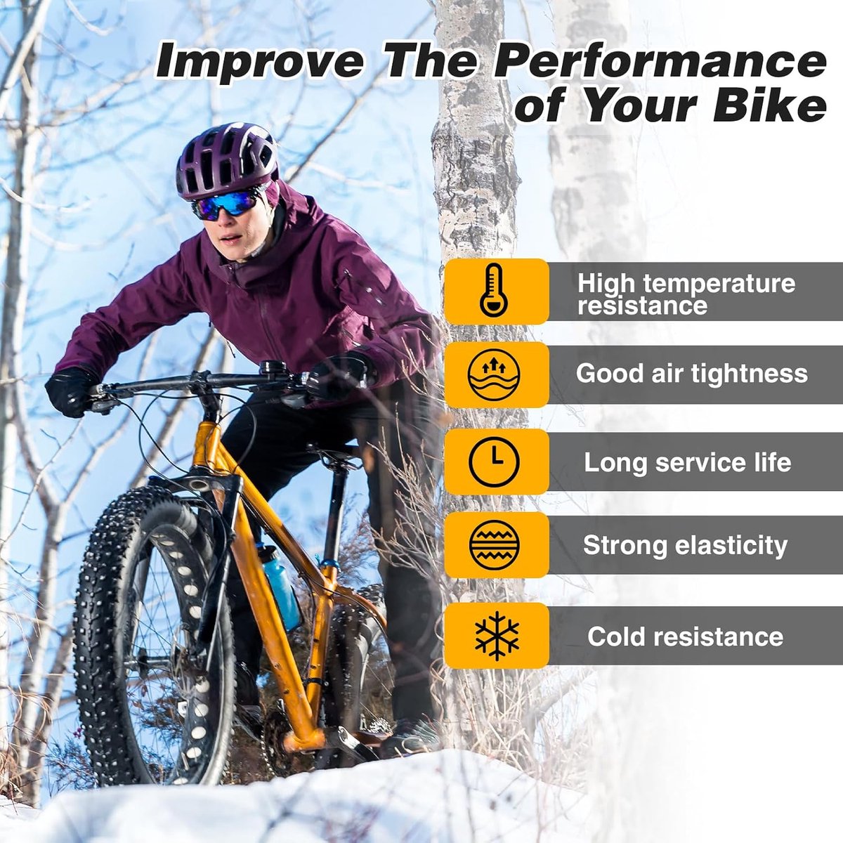 2 stuks 20 x 3,0/26 x 3,0 inch fietsbinnenband AV35 mm Schrader Valve Fat Bike Tires/Snow Bikes Tires/E-bike Tires