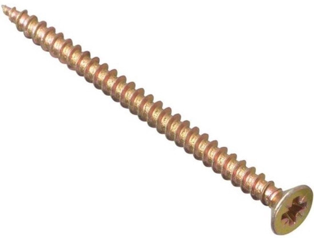 Multifunctionele schroeven met enkele schroefdraad 4,5 x 60 mm Zinkgeel Doos 100 stuks