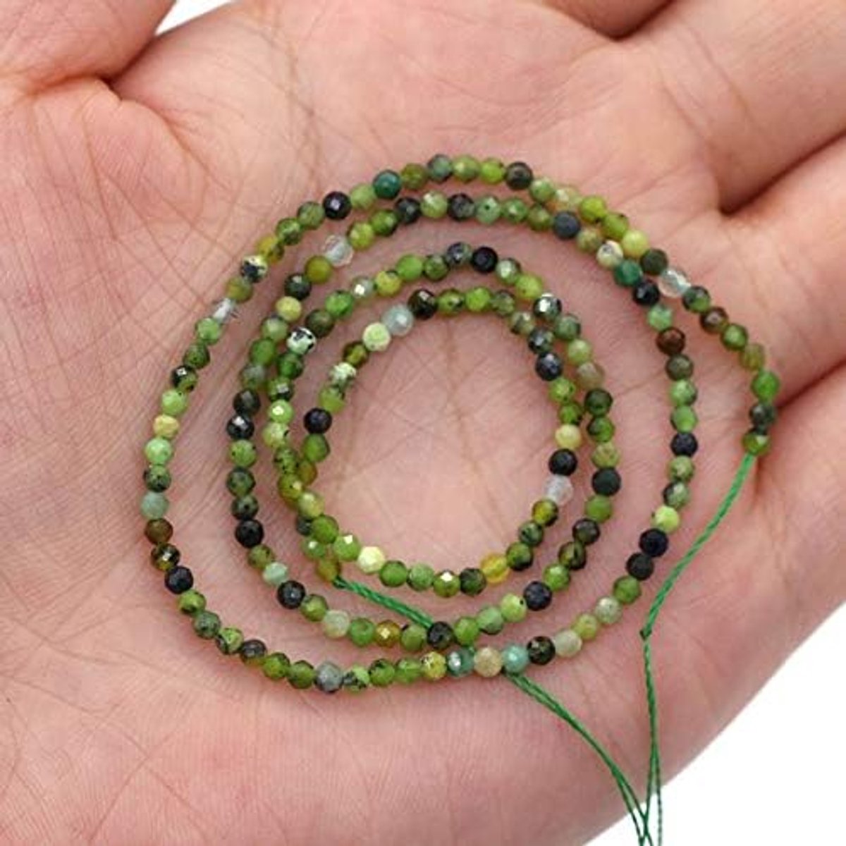 (2 strengen/Set) Natuurlijke Rode Granaat 4Mm Facet Ronde Zaad Losse Kralen Steen Voor Sieraden Ontwerp