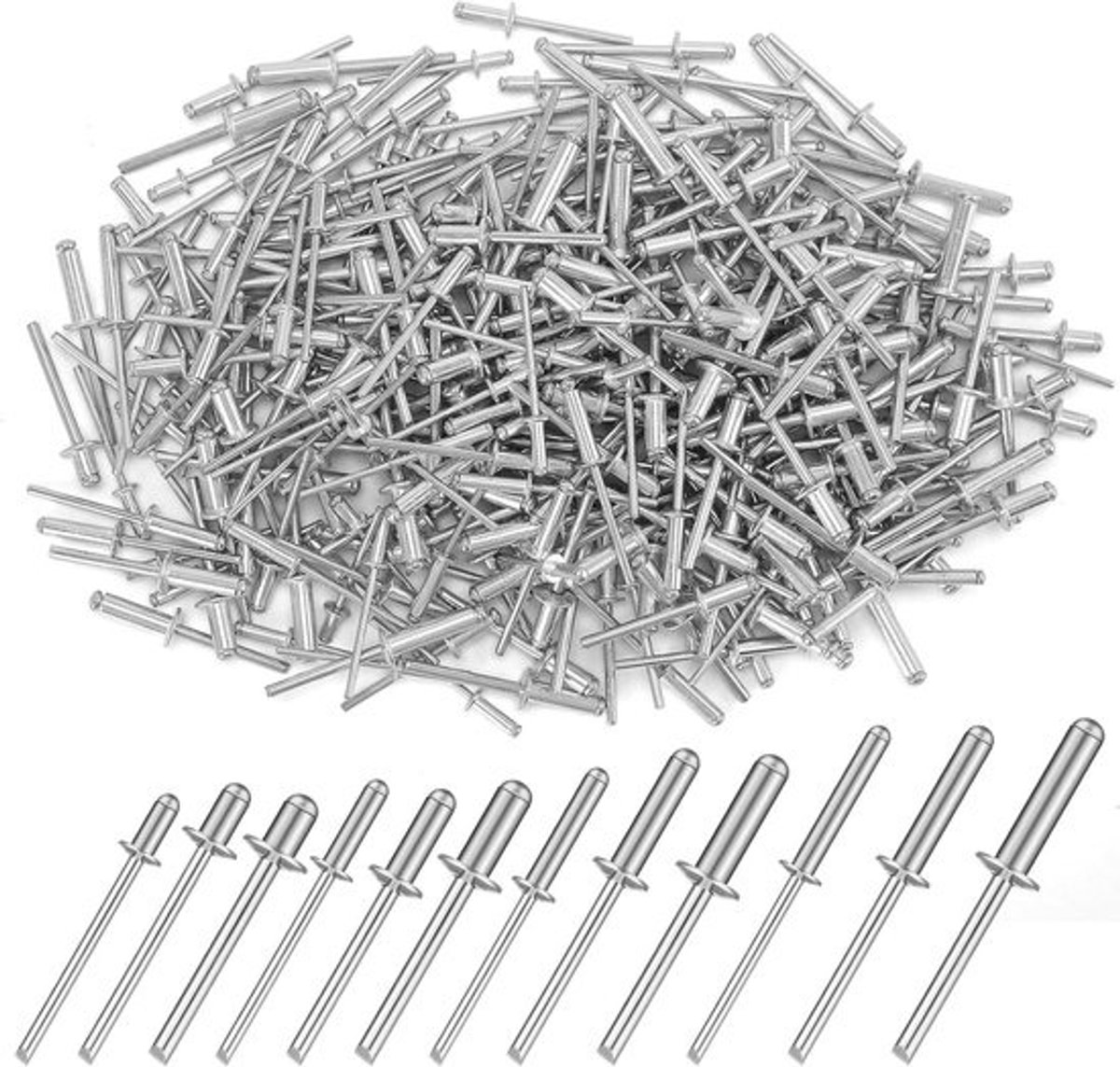 300 Delige Set Universele Blindklinknagels Aluminium Popnagels Assortiment Diverse Maten