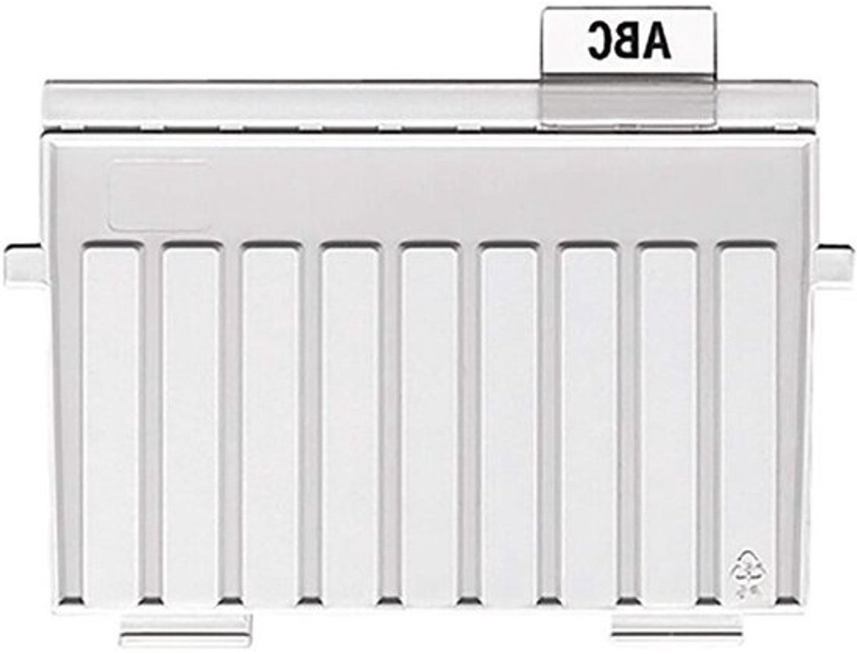 Plastic etiket - Labelhouder - Platen ondersteunen - Schuifbaar ontwerp - 35 mm breed - Transparant