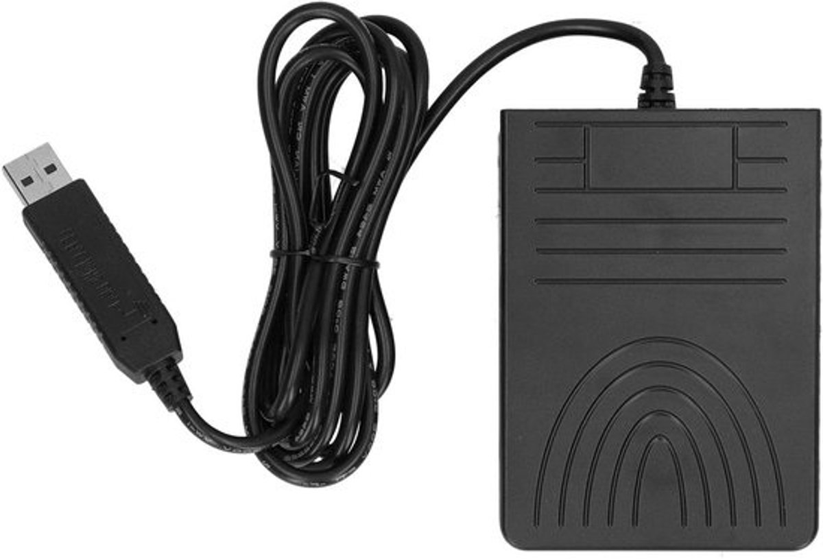 Voetpedaalschakelaar - USB controller - Computer bediening - Draagbaar ontwerp - 13 x 4 x 13 cm - Zwart
