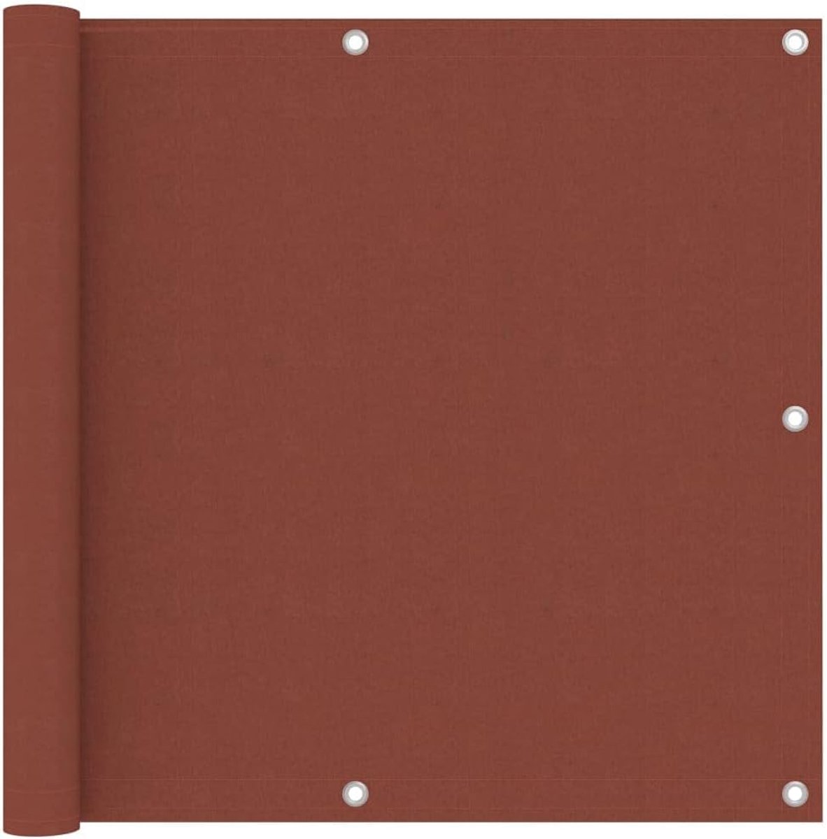 gordijn van Oxford-weefsel 90x500 cm terracotta-rood met aluminium ogen en touw voor privacy en inkijkbescherming
